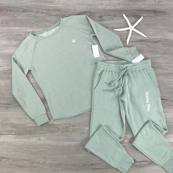 🔆HANG TEN🔆 CLASSIC LS CREW CLASSY PANT SET - Picture 3 of 17